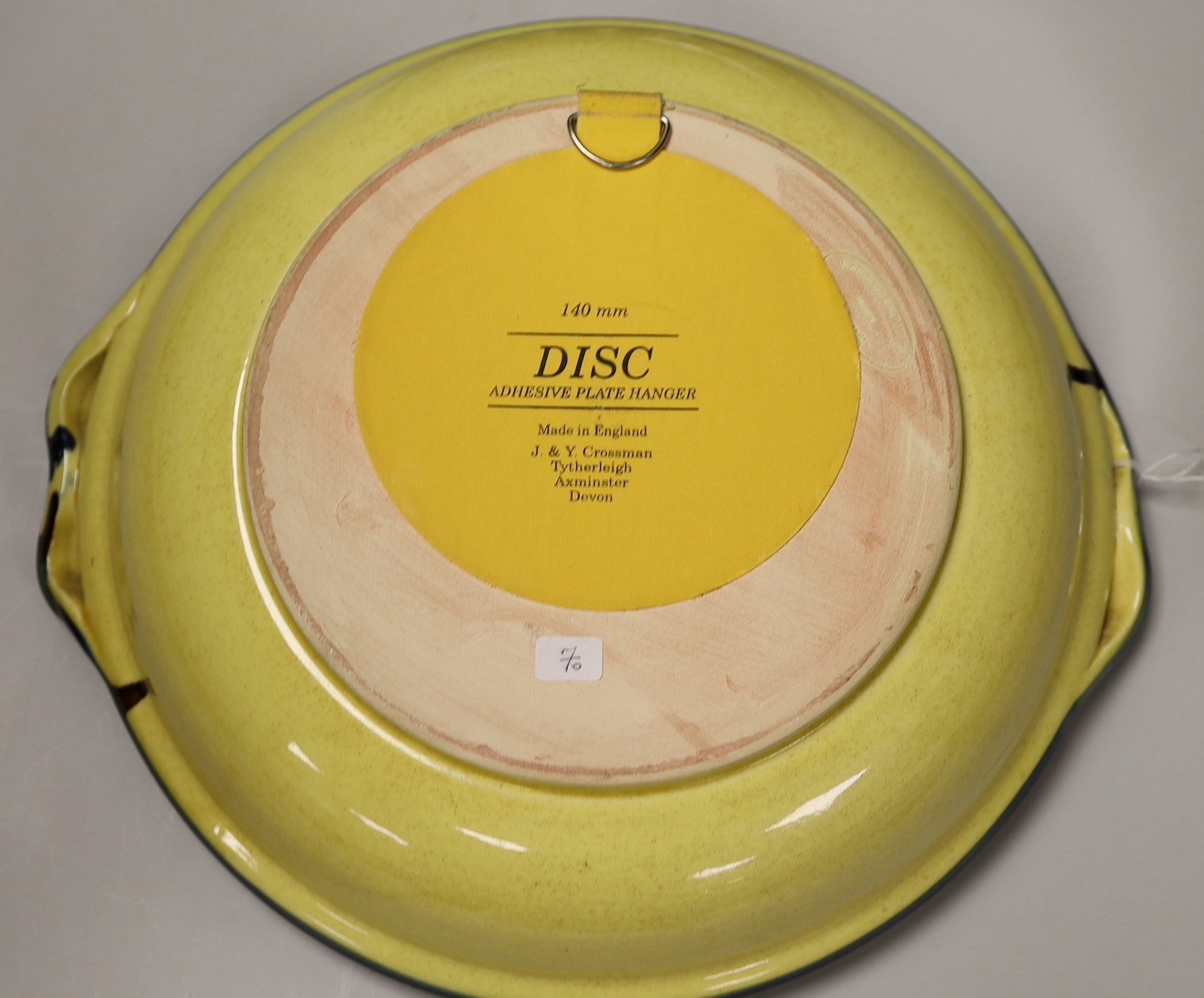 Barocco Valbonne - large painted dish, together with a Casa dos Oleiros Portuguese plate, largest 35cm across